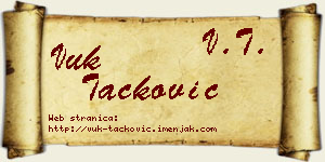 Vuk Tacković vizit kartica